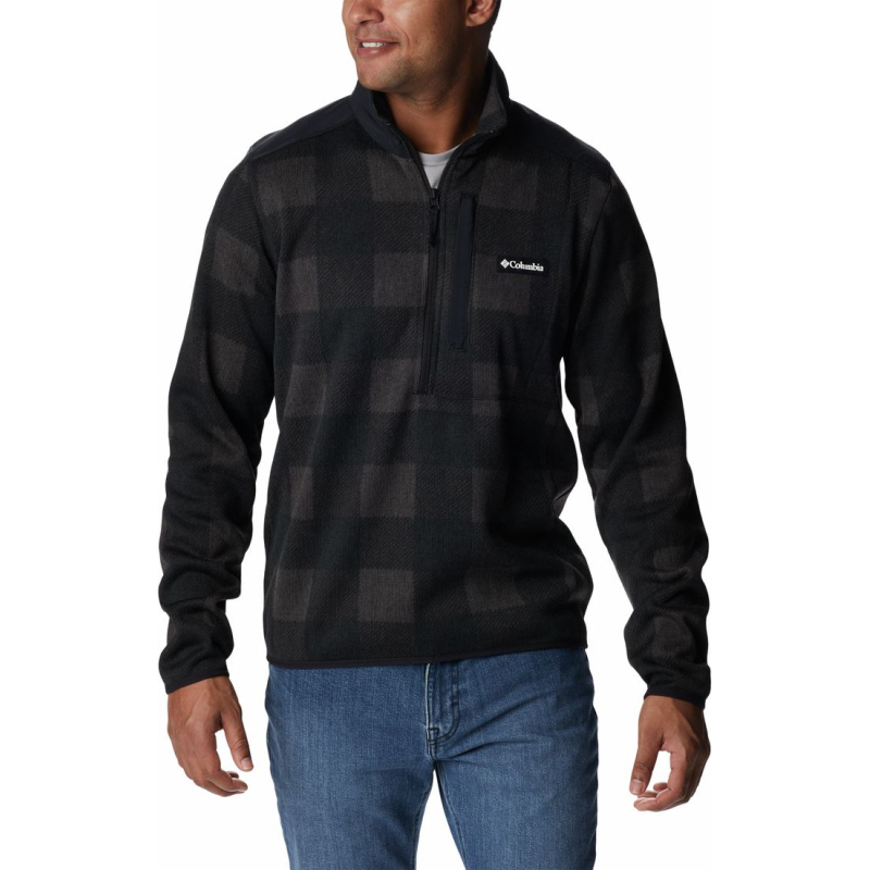 Columbia Sweater Weather II Printed Half Zip Black Buffalo C