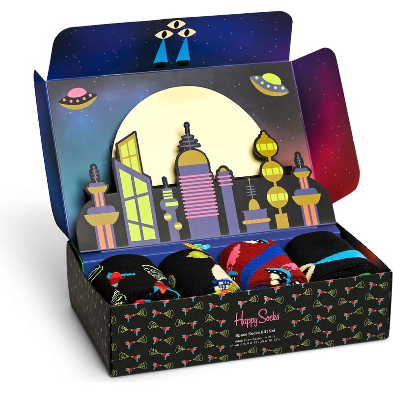 Happy Socks 4-Pack Space Gift Set Multi-0200