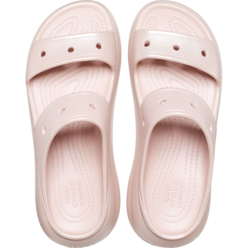 Crocs™ Classic Crush Shimmer Sandal Pink Clay