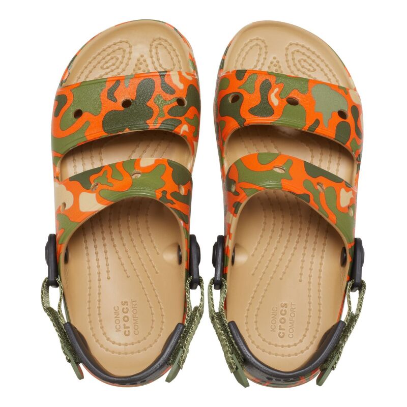 Crocs™ All Terrain Camo Sandal Kid's Tan/Multi