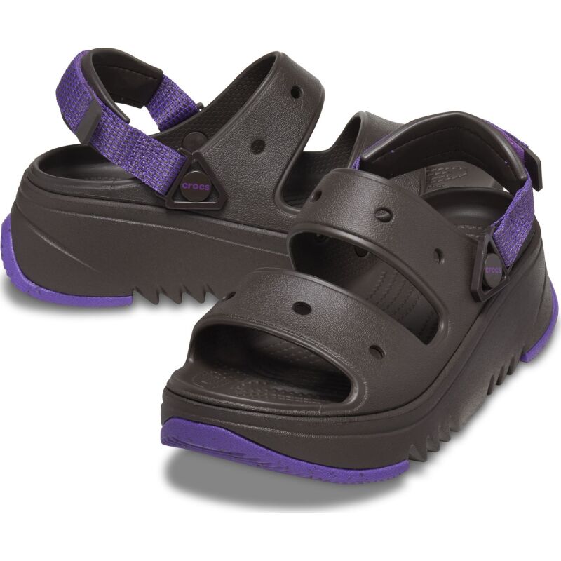 Crocs™ Classic Hiker Xscape Sandal Espresso/Neon Purple