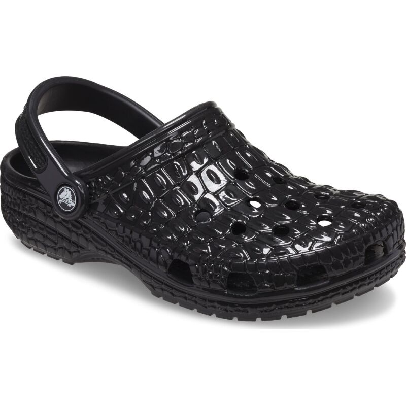 Crocs™ Classic Metallic Crocskin Clog 209093 Black