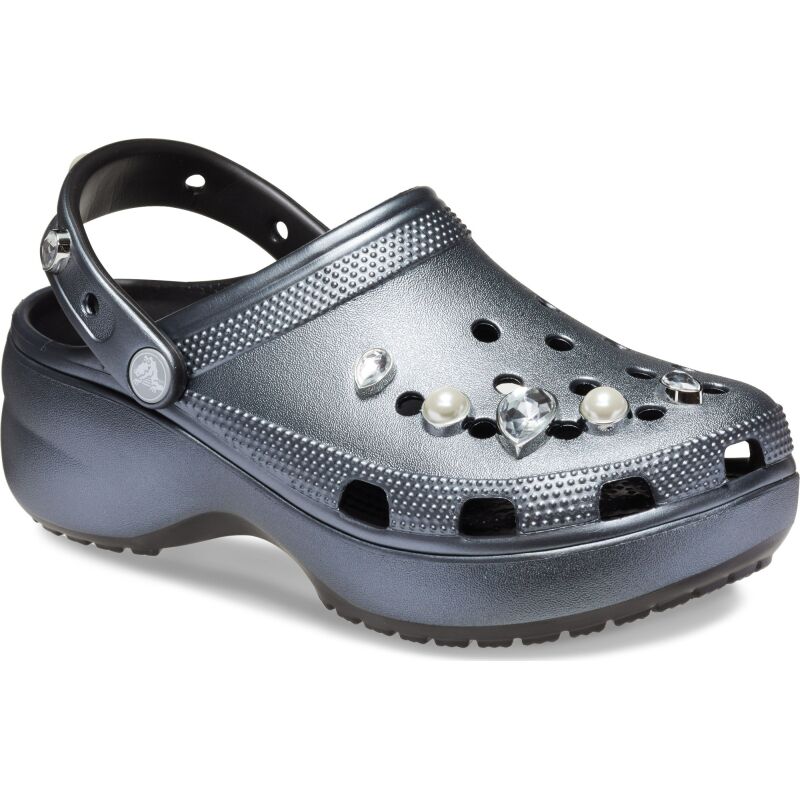Crocs™ Classic Platform Crystals Pearls Clog Black