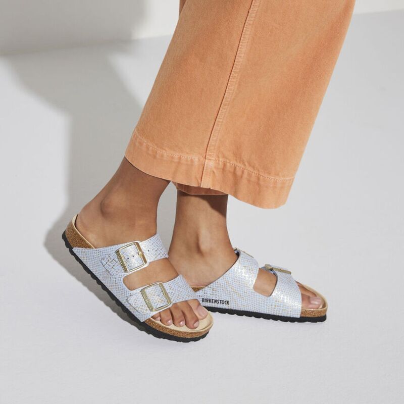 Birkenstock Arizona MF 1021463 Shiny Python Dusty Blue