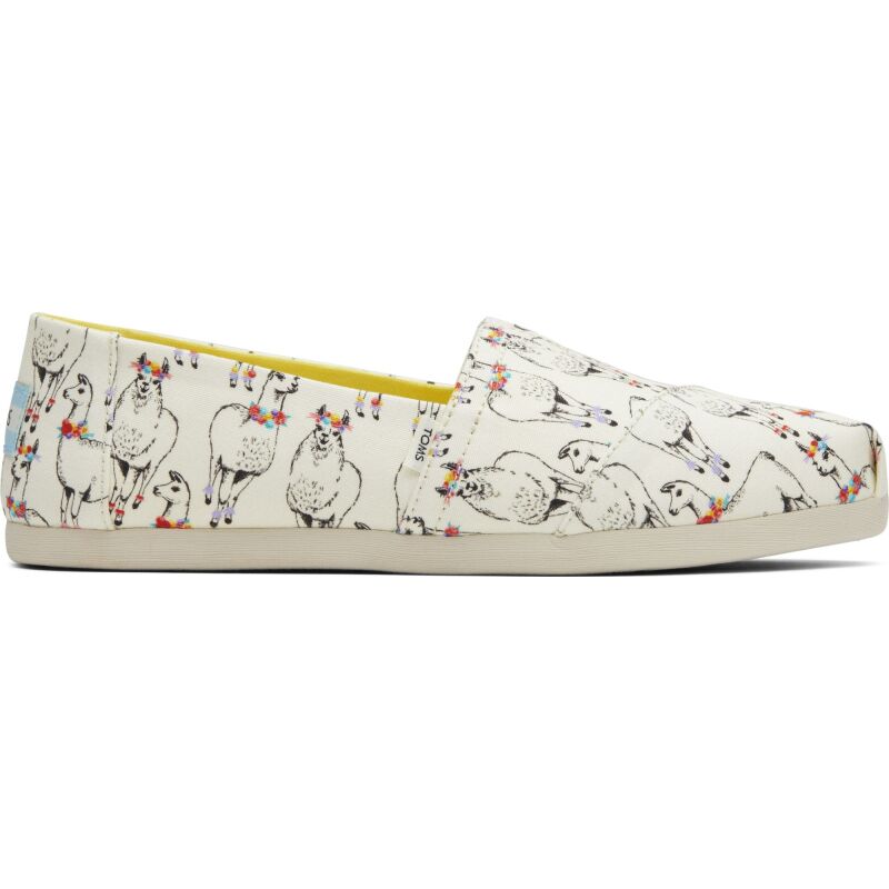 TOMS LIAMAS PRINT WHITE
