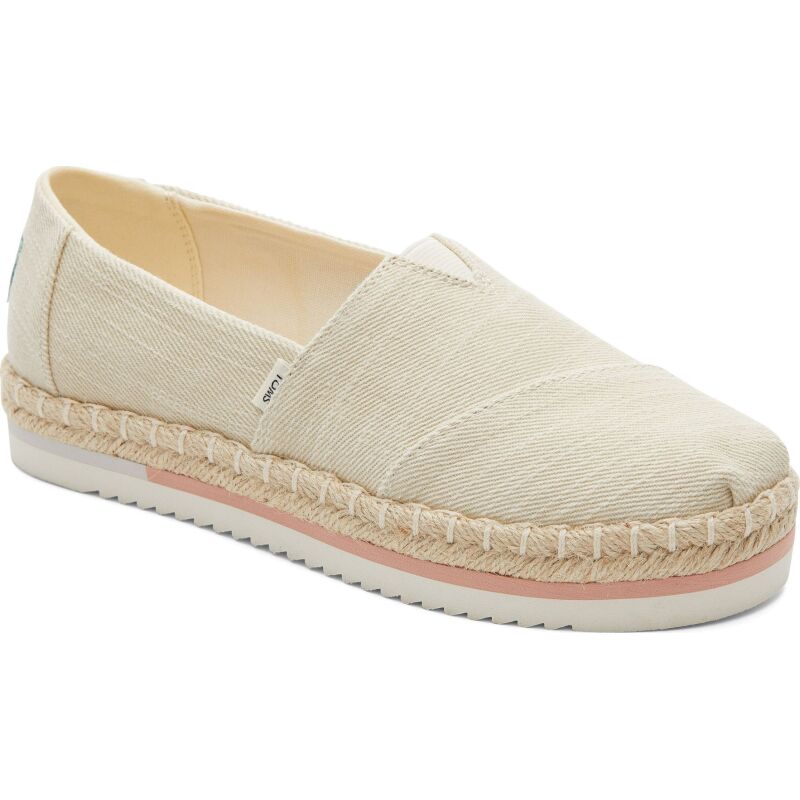 TOMS Heavy Twill Women's Platform Rope Alpargata Natural