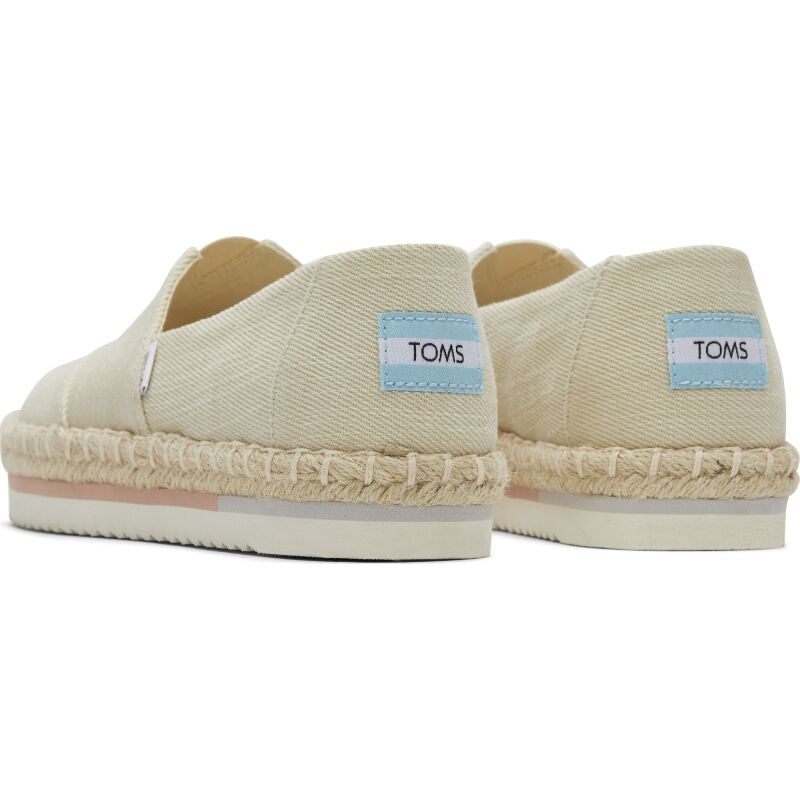 TOMS Heavy Twill Women's Platform Rope Alpargata Natural