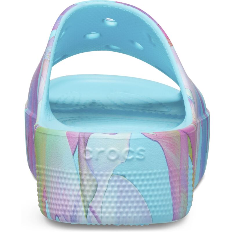 Crocs™ Classic Platform Palm Print Slide Neptune/Multi