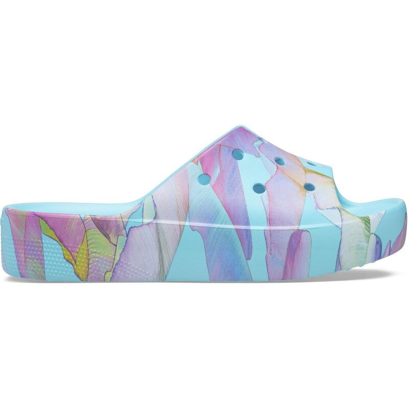 Crocs™ Classic Platform Palm Print Slide Neptune/Multi
