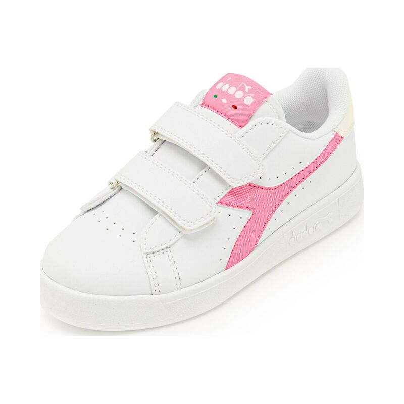 DIADORA Game P Ps Girl Kid's White/Pink Carnation