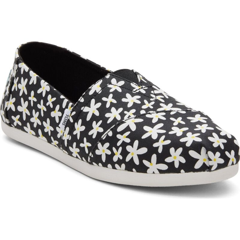 TOMS Sun Daisies Women Alpargata Black