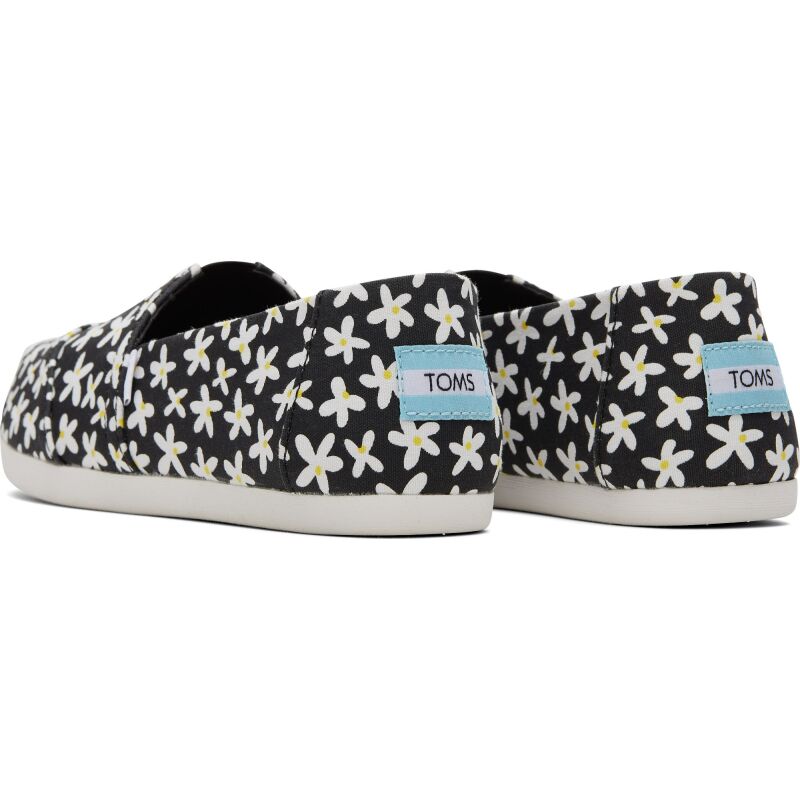 TOMS Sun Daisies Women Alpargata Black