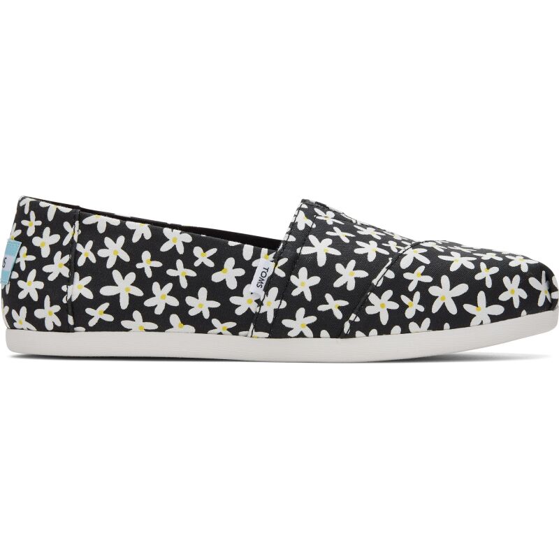 TOMS Sun Daisies Women Alpargata Black