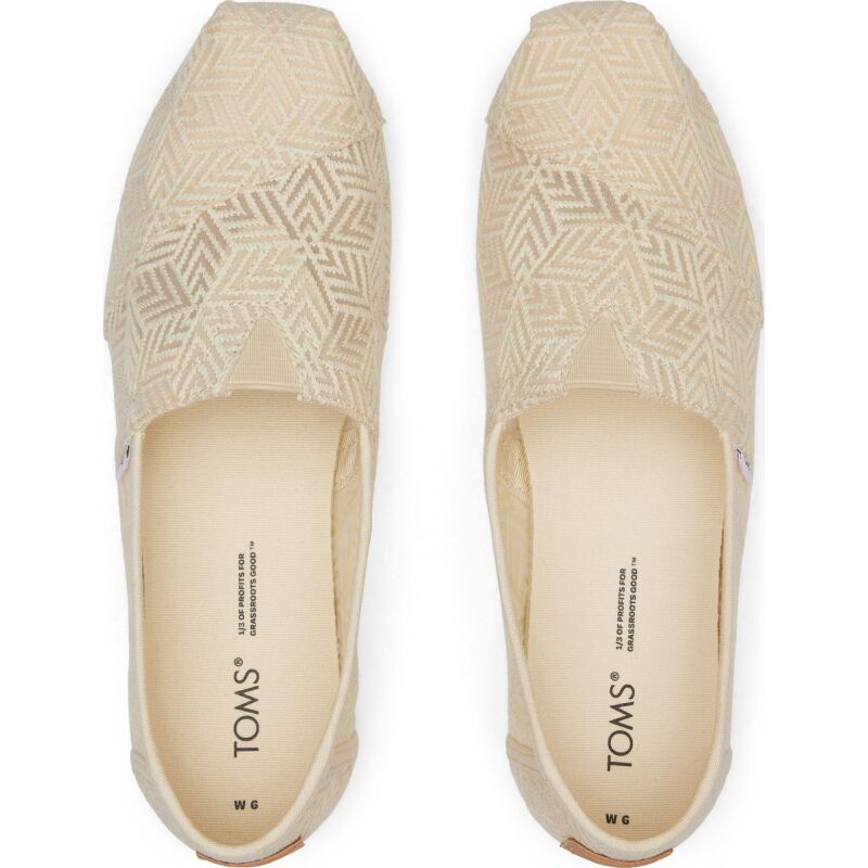 TOMS Geo Mosaic Lace Women Alpargata Natural