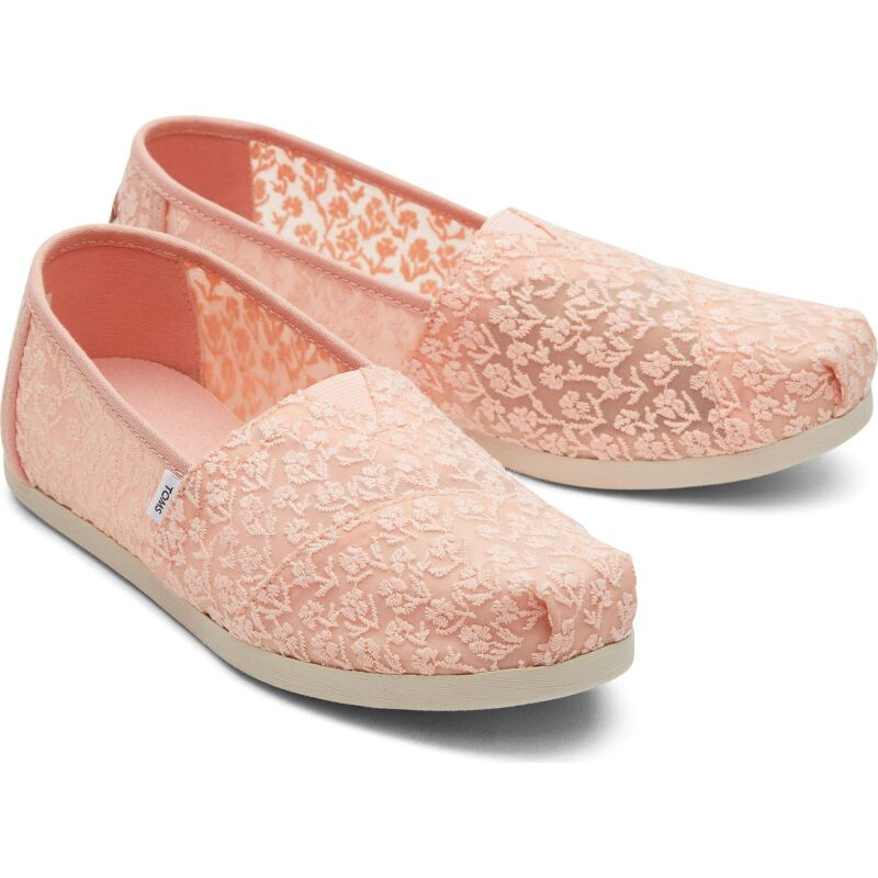 TOMS Posy Lace Women Alpargata Peach Blush