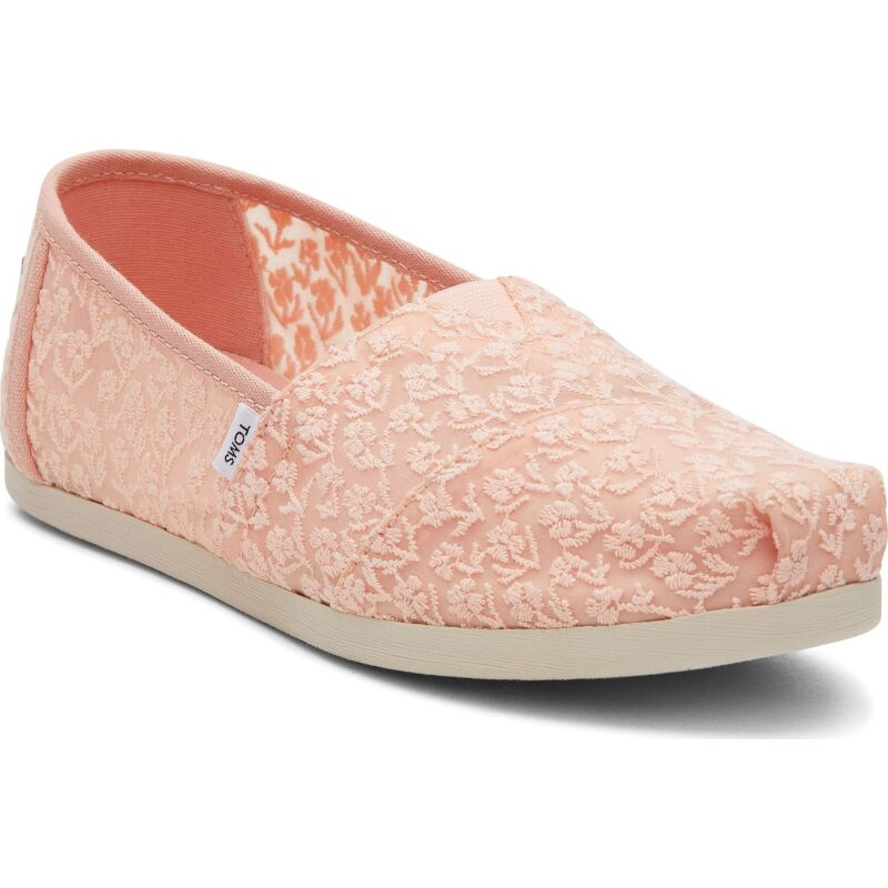 TOMS Posy Lace Women Alpargata Peach Blush