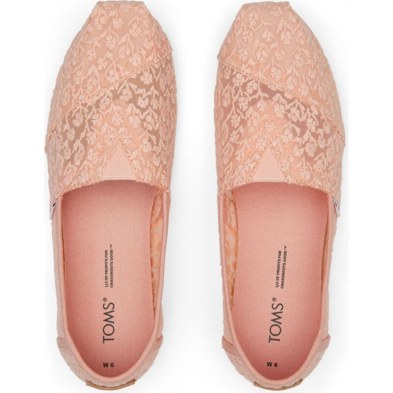 TOMS Posy Lace Women Alpargata Peach Blush