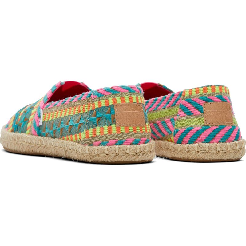 TOMS Global Jacquard Women Alpargata Rope Neon Pink