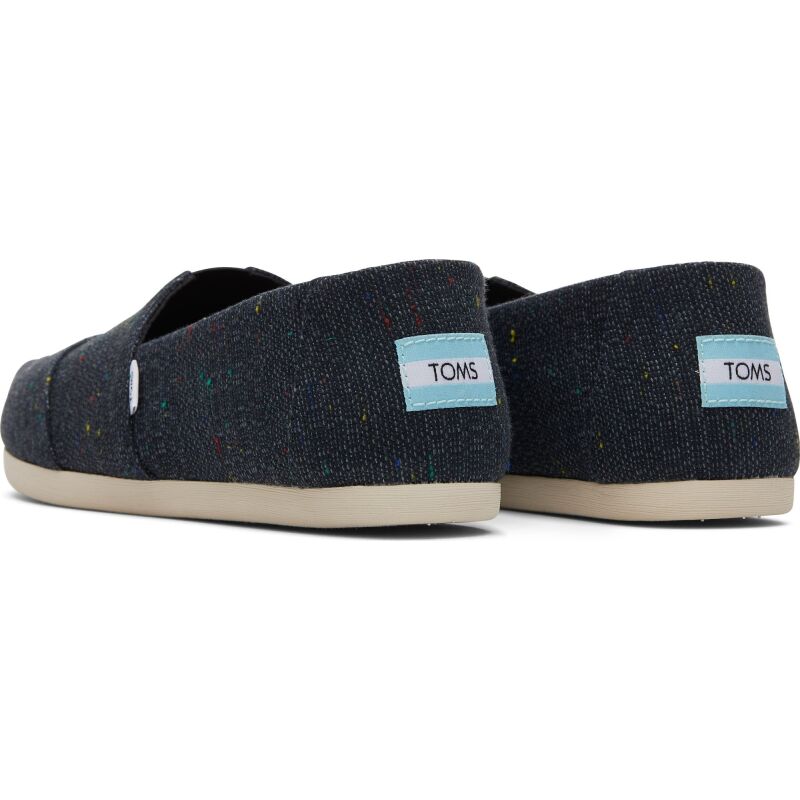 TOMS Recycled Cotton Speckled Slub Women Alpargata Black