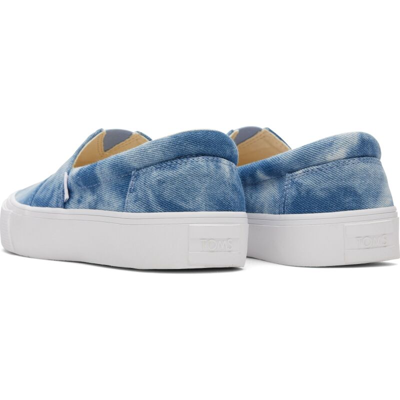 TOMS Washed Denim Women Alpargata Fenix Slip On Blue