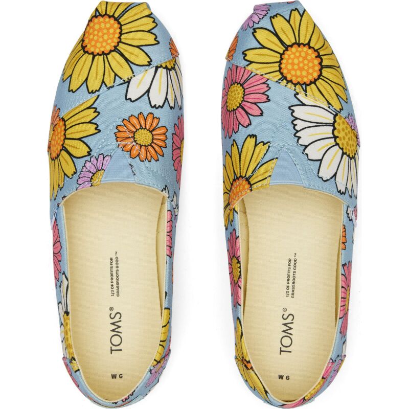 TOMS Daisies Women Alpargata Pastel Blue