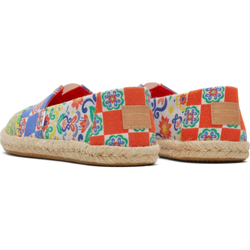 TOMS Mediterranean Jacquard Women Alpargata Rope Red Multi