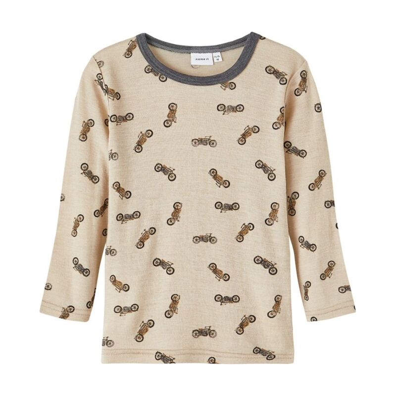 Name It WOOL RIB LONG SLEEVED TOP White Pepper