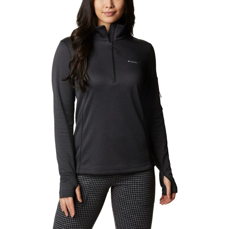 Columbia Park View Grid Fleece Zip Women's Black Heather