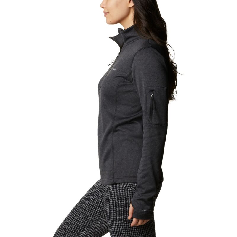 Columbia Park View Grid Fleece Zip Women's Black Heather