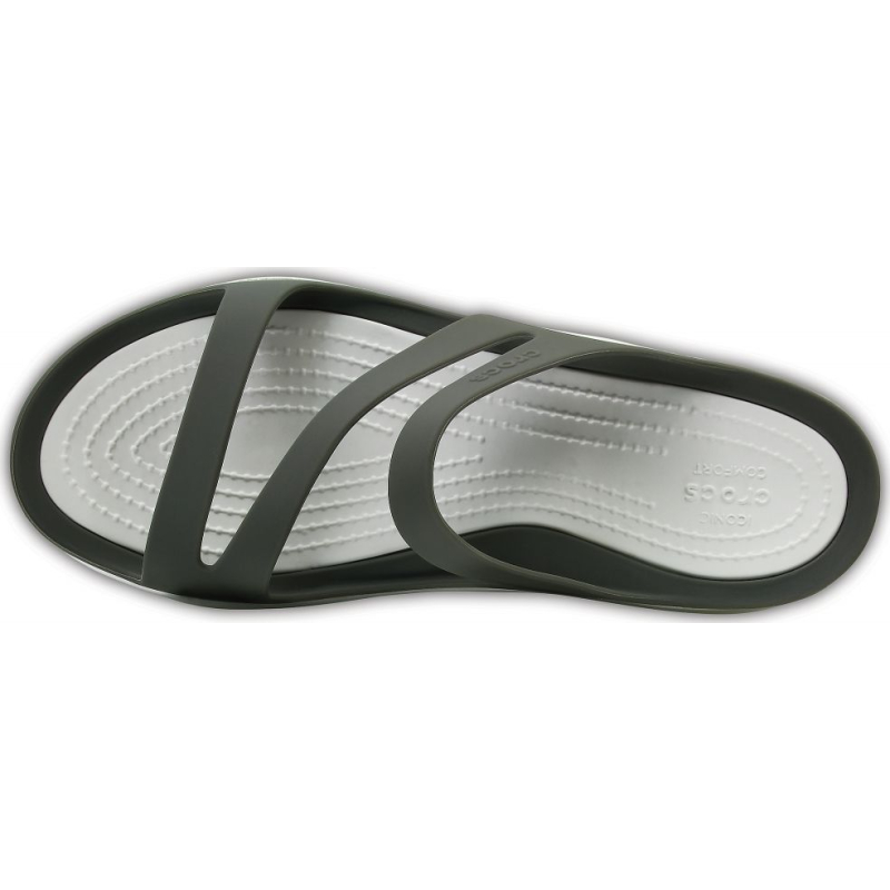 Crocs™ Women's Swiftwater Sandal Smoke/White