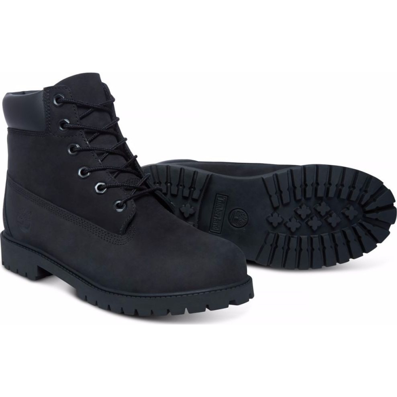 Timberland 6 In Premium Boot Junior's Black Nubuck