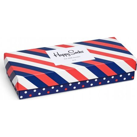 HAPPY SOCKS Big Dot Box Navy/Red/White