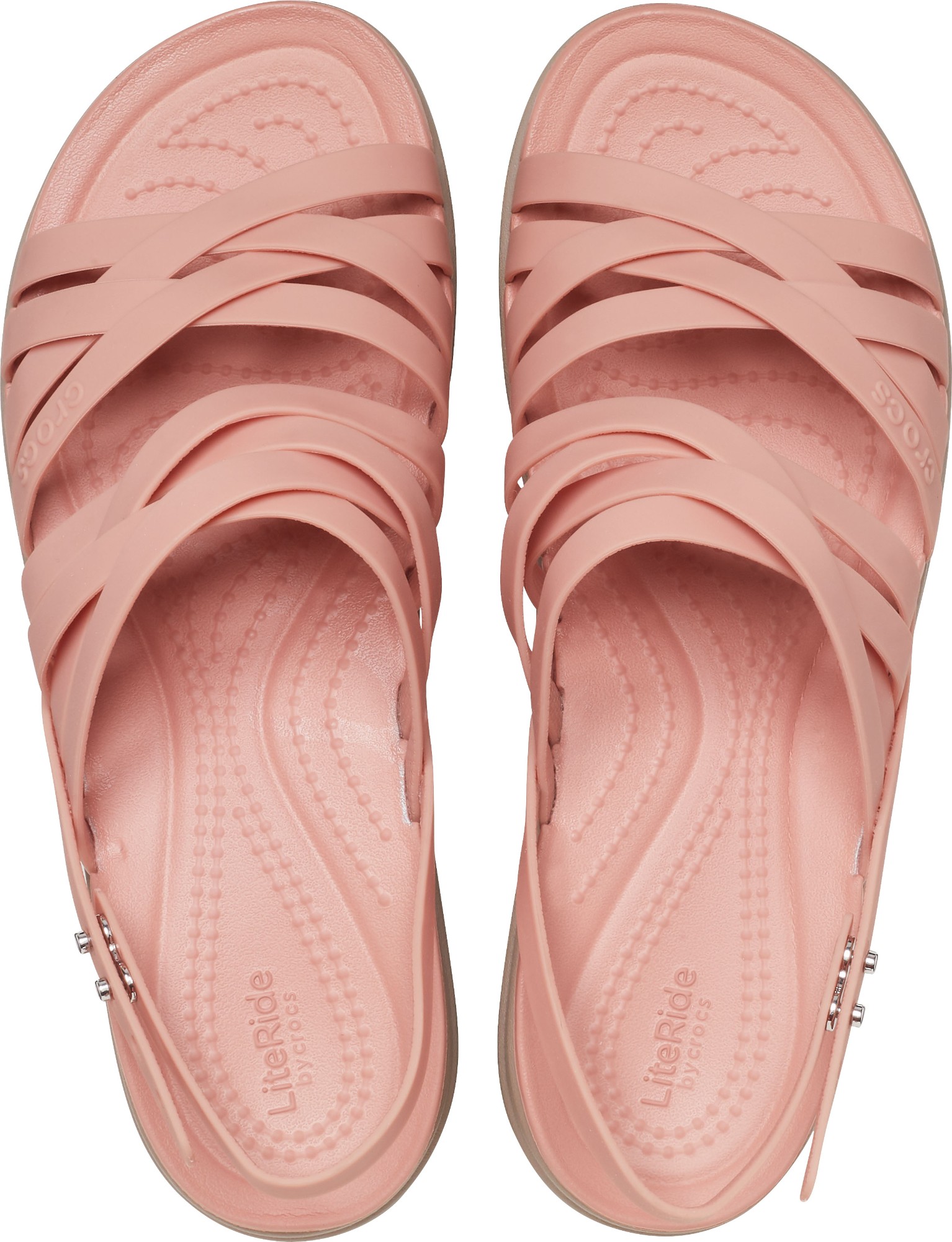 crocs ™ brooklyn strappy low wedge women's
