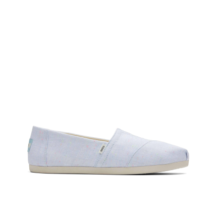 TOMS Speckled Linen Women's Alpargata Light Blue