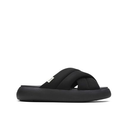 TOMS Repreve Jersey Womens Mallow Crossover Sandal Black/Black