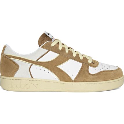 DIADORA Magic Basket Low Suede Leather White/Brown Dijon