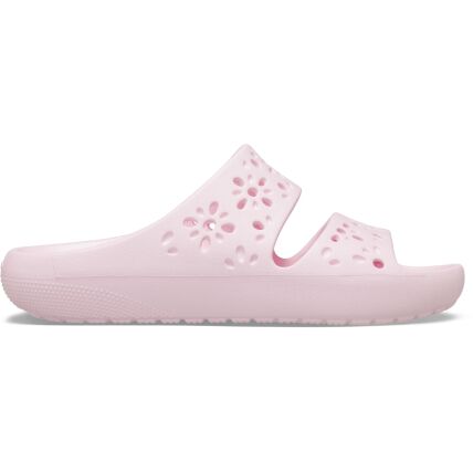 Crocs™ CLASSIC FLORAL CUT OUT SANDAL Pink Milk