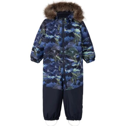 Name It Snow10 Suit Line Aop Fo Dark Sapphire
