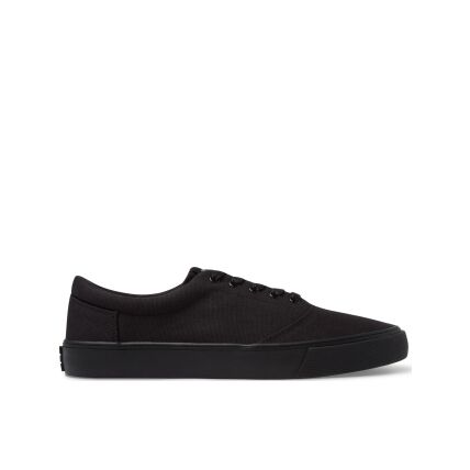 TOMS Canvas Men's Lace Up Sneaker Black/Black