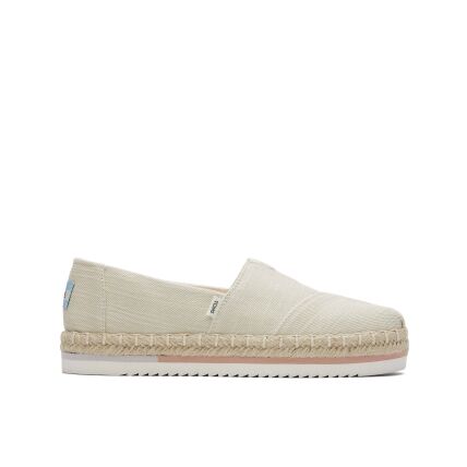 TOMS Heavy Twill Women's Platform Rope Alpargata Natural