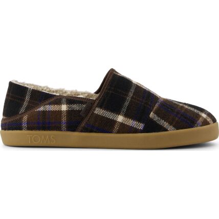 TOMS COZY PLAID MEN'S SLIPPER 10021275 Brown