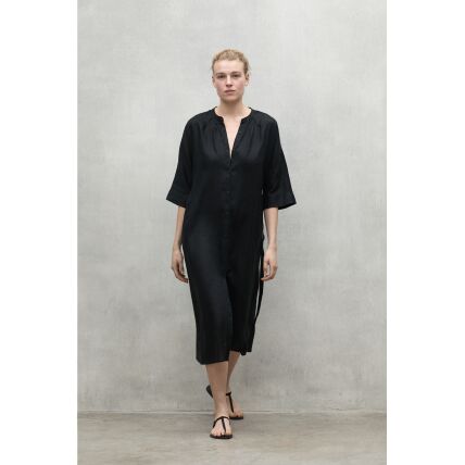 ECOALF LEAALF LONG DRESS WOMAN Black